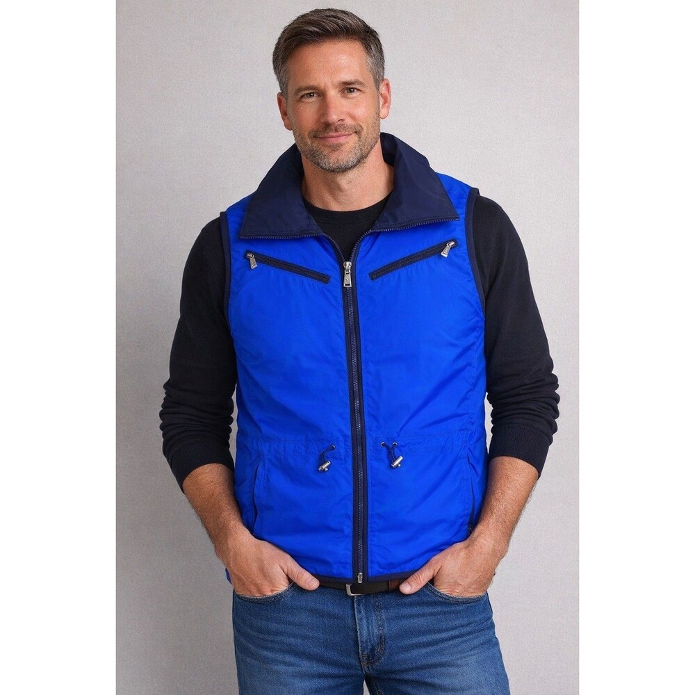 Lauren Ralph Lauren Men’s Blue Zip Front Vest Size XL Lightweight Puffer Utility